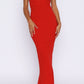 Nahia Maxikleid Rot