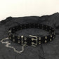 Punk Double Eyelet Chain Belt with Buckle