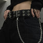 Punk Double Eyelet Chain Belt with Buckle