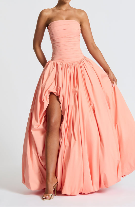 Claretta Maxikleid - Pfirsich