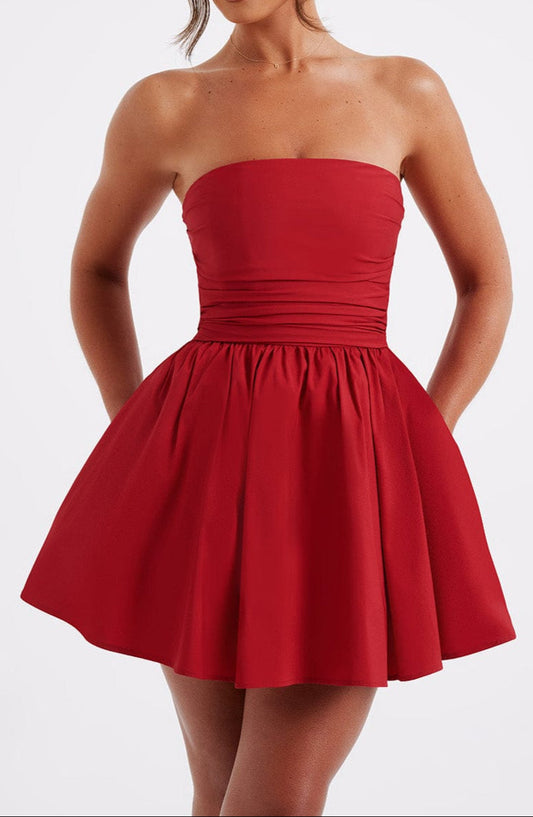 Elvera Mini Dress - Red