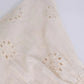 White Vintage Knitted Knot Tube Top with Embroidery 