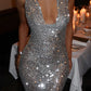 Elettra Maxi Dress – Silver 