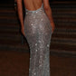 Elettra Maxi Dress – Silver 