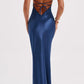 Micaela Maxikleid – Marineblau