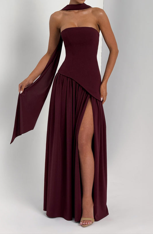 Natale Maxikleid – Kirschlack