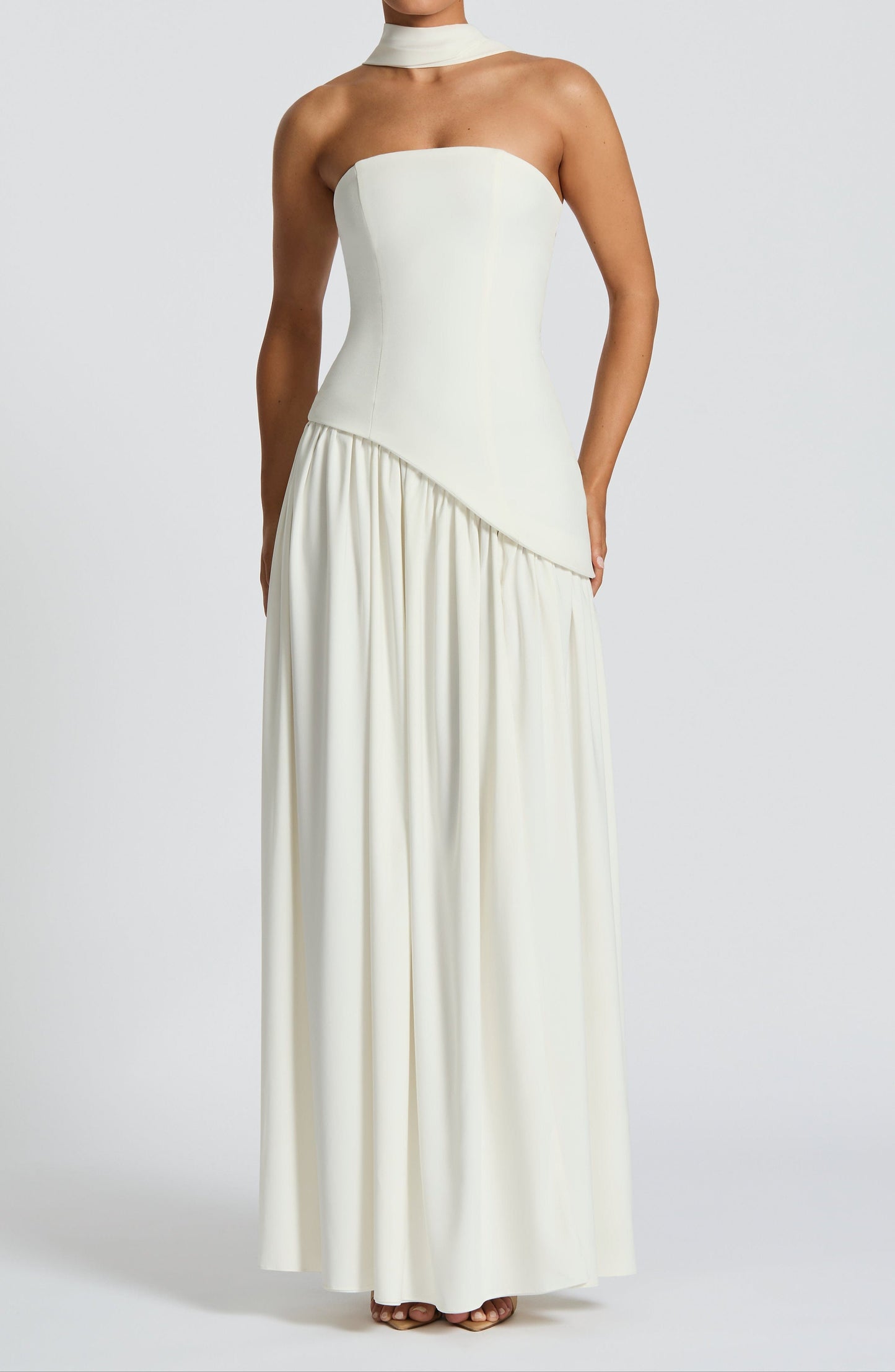 Roseta Maxikleid – Elfenbein