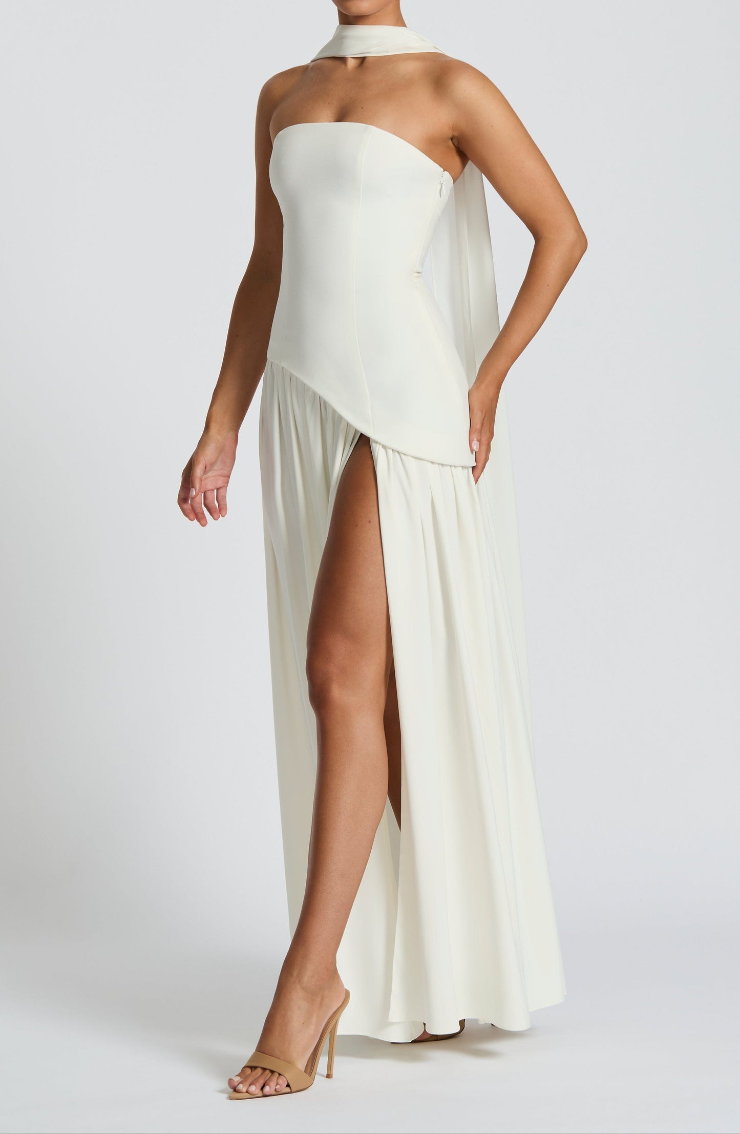 Roseta Maxikleid – Elfenbein