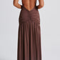 Fiammetta maxikleid - chocolade