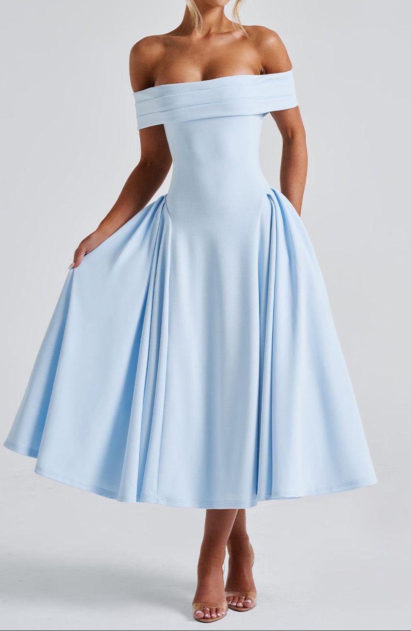 Alto midikleid - bleu