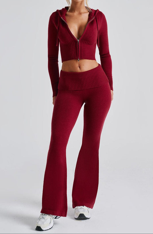 Siena breien broek - rood