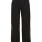 Retro sport black baggy jogging pants with side piping stripes