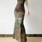 Vintage Botanical Printed Bodycon Midi Dress