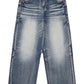 Hip Hop Gewaschene Distressed Hoher Taille Baggy Jeans