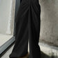 Vintage Irregular Crossed Waist Wide Leg Pants