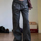 Grunge Split Waist Design Cargo Pants