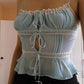 Vintage Pleated Layered Sheer Cami Top