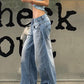 Vintage Washed Distressed Baggy Jeans