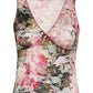 Vintage Floral Print Lace V-Neck Tank Top