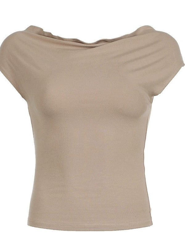 Light brown vintage short sleeve top