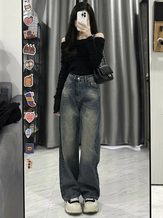 Vintage Washed Light Boyfriend Jeans