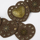 Vintage Brown Heart Studded Belt