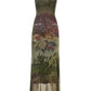 Vintage Botanical Printed Bodycon Midi Dress