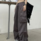 Vintage Y2K Baggy Parachute Cargo Pants with Drawstring