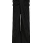 Vintage Irregular Crossed Waist Wide Leg Pants