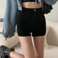 Black Classic Skinny High Waisted Denim Shorts