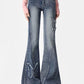 Y2K Schmetterling Bestickte High Waist Flare Jeans