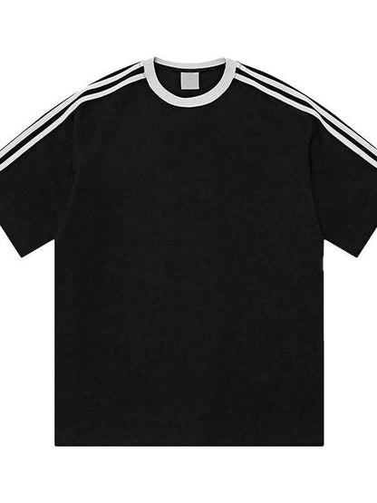 JY Vintage Oversized Three Stripes Short Sleeve Top / Vintage Oversize Three Stripes Short Sleeve Top