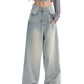 90er Baggy Boyfriend Jeans mit Verblasstem Effekt