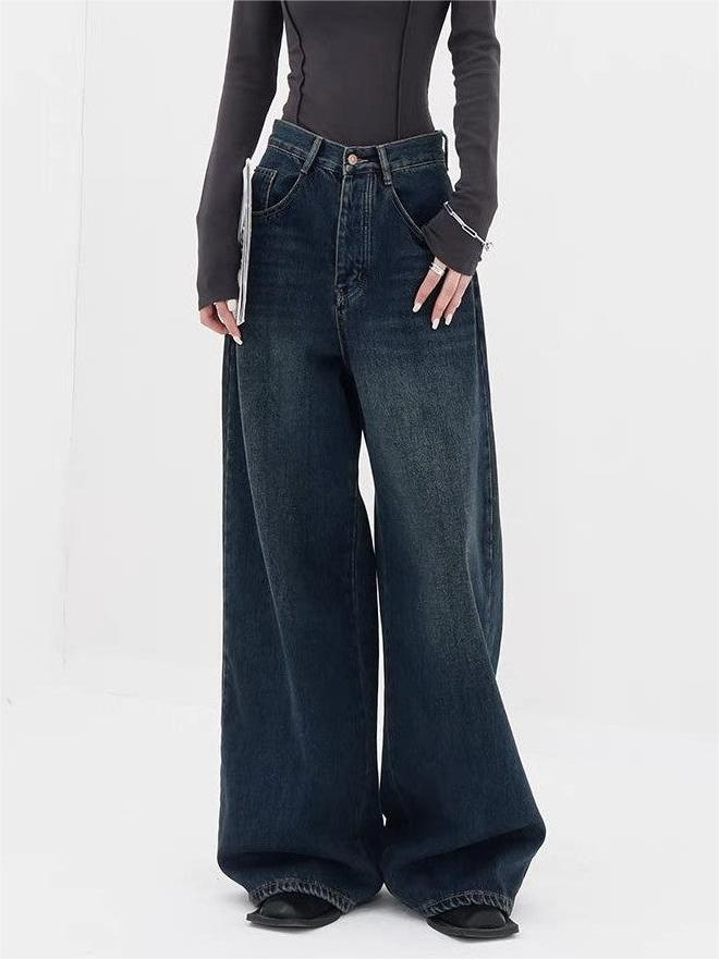 Dunkle Vintage Baggy Boyfriend Jeans