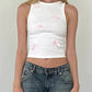 Bow Round Neck Tank Crop Top