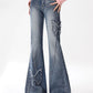 Y2K Schmetterling Bestickte High Waist Flare Jeans