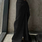 Vintage Irregular Crossed Waist Wide Leg Pants