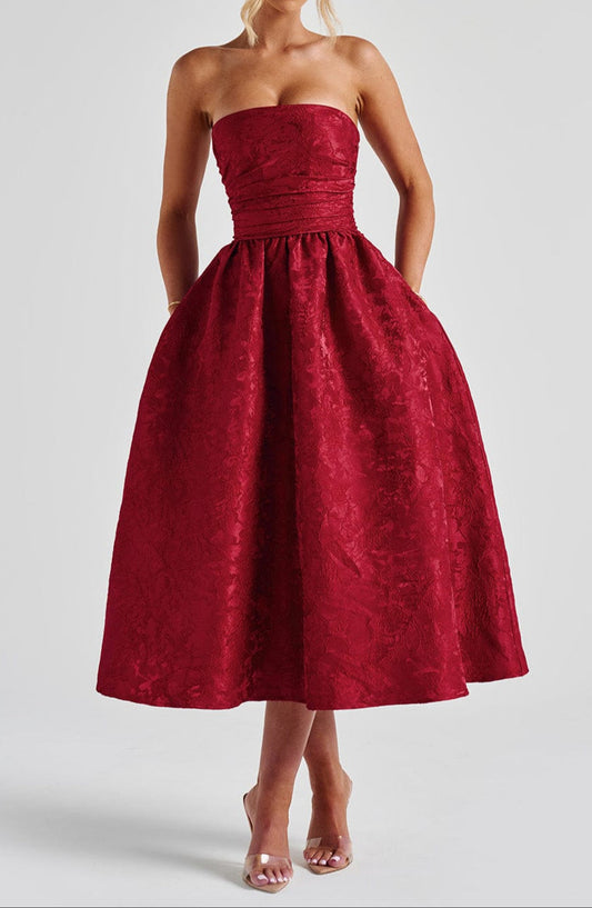 Abito midi Isotta – Rosso