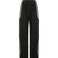 Black Classic Baggy Sweatpants with Side Stripes