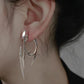 Silver Gothic Dart Character Earrings