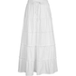 Gonna longuette bianca vintage con spacco