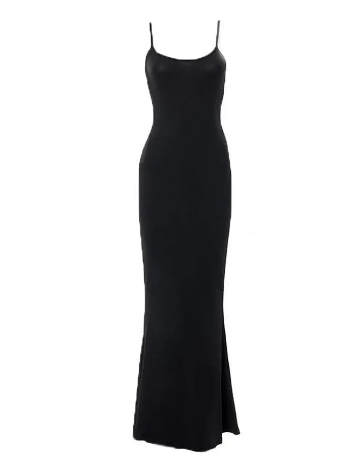 Classic Strap Bodycon Rib Maxi Dress