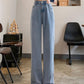 Basic Baggy Air Jeans mit hoher Taille