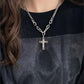 Vintage Kreuz Rhinestone Halskette