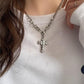 Vintage Kreuz Rhinestone Halskette