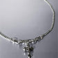 Vintage Kreuz Rhinestone Halskette