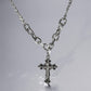 Vintage Kreuz Rhinestone Halskette