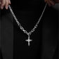 Vintage Kreuz Rhinestone Halskette
