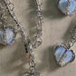 Y2k Herz Rhinestone Doppelschicht Halskette