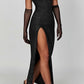 Giorgia Maxi Kleid - Black Glitzer